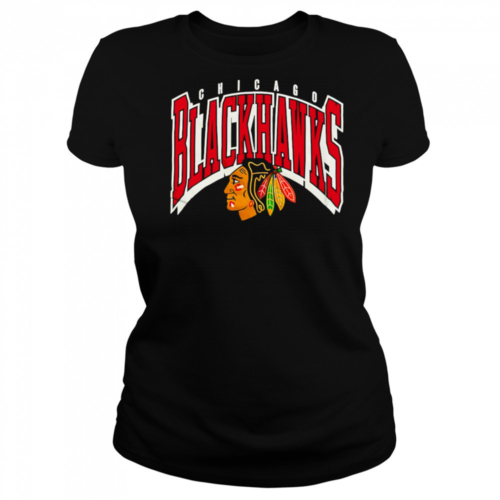 Chicago Blackhawks arc letters logo shirt Women's T-shirt