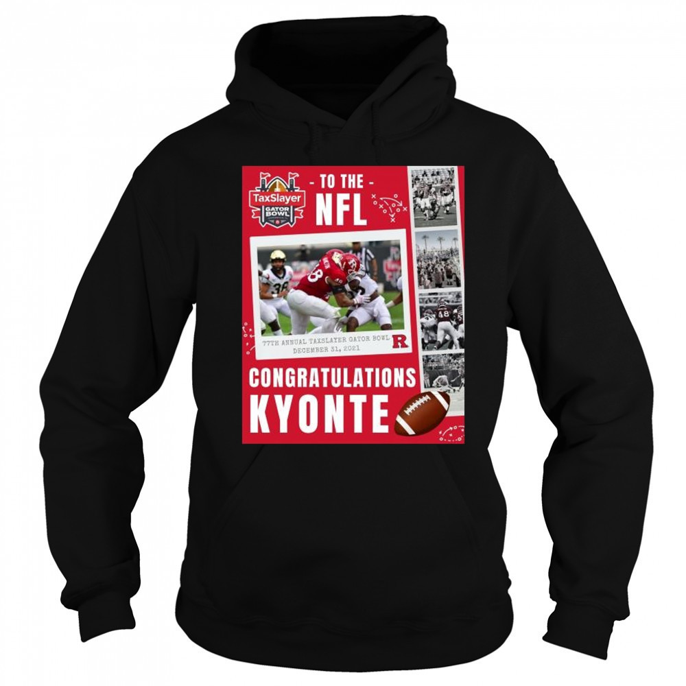 Congrats to Kyonte Hamilton on the TaxSlayer Gator Bowl and the 2025 NFL Draft with Houston Texans t-shirt Hoodie