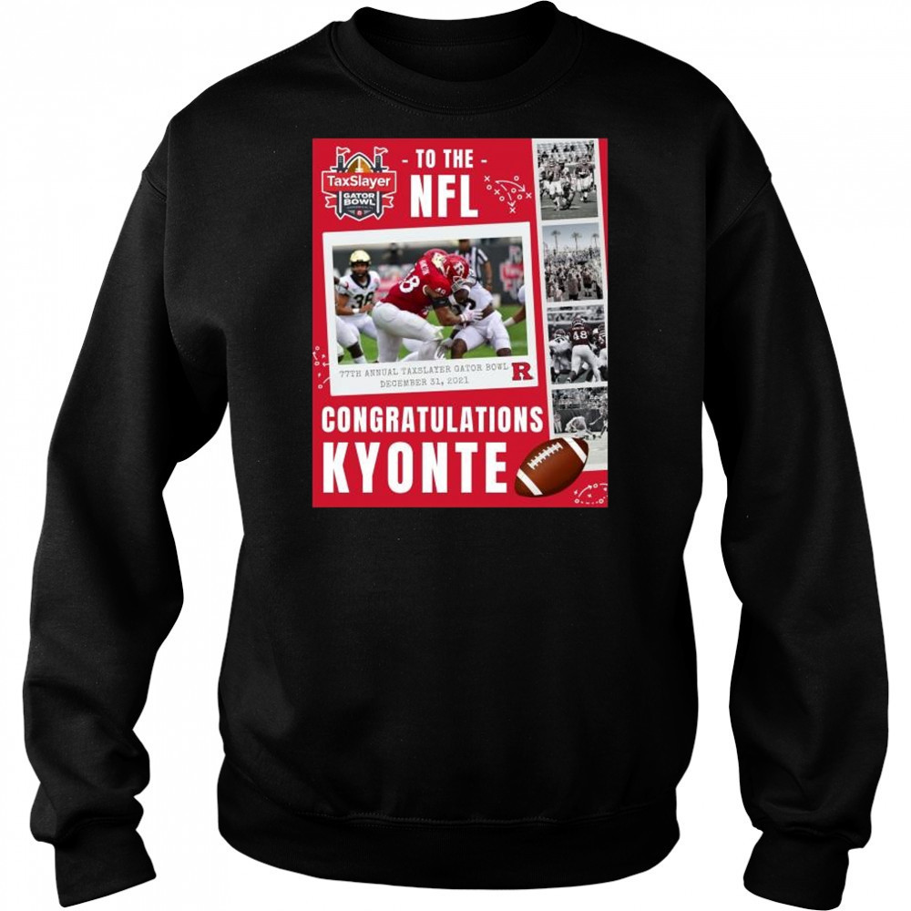Congrats to Kyonte Hamilton on the TaxSlayer Gator Bowl and the 2025 NFL Draft with Houston Texans t-shirt Sweatshirt