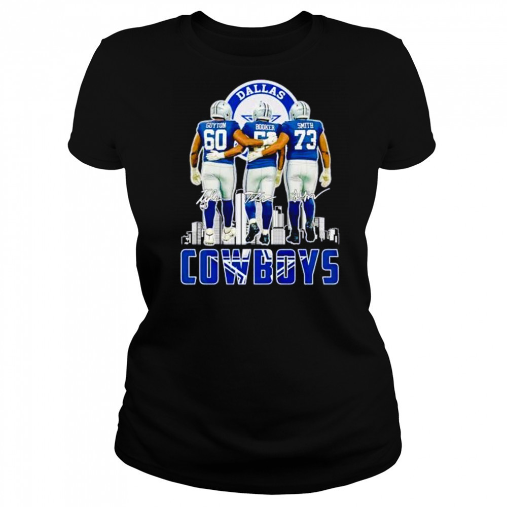 Dallas Cowboys Guyton Booker Smith signatures shirt Women's T-shirt