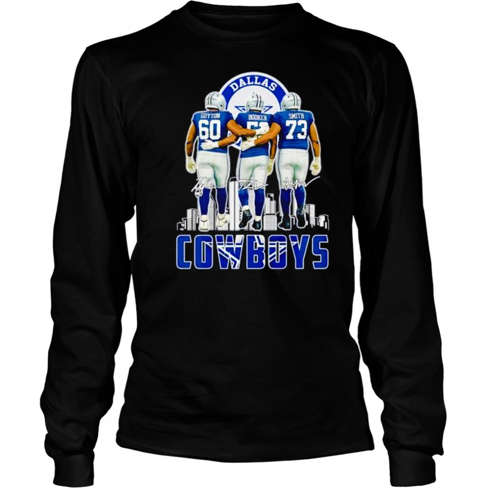 Dallas Cowboys Guyton Booker Smith signatures shirt Long Sleeved