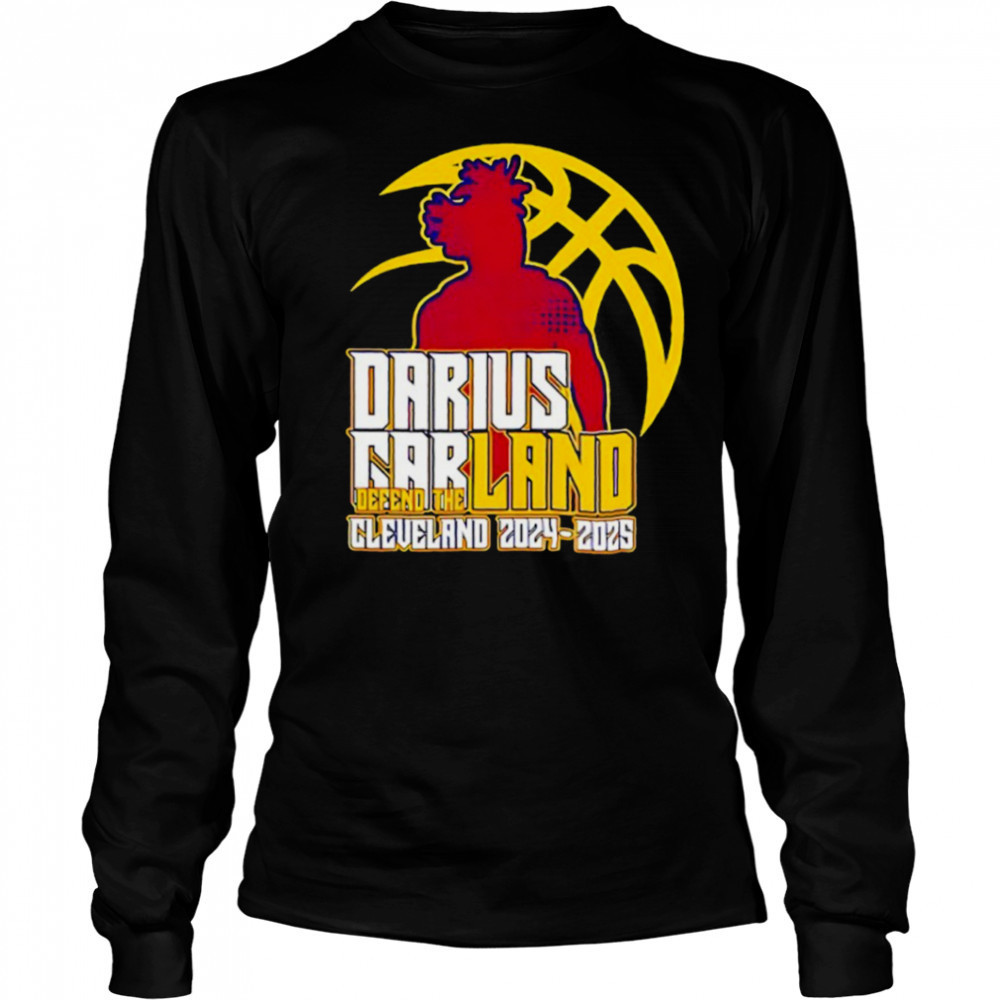 Darius Garland defend the land 2024 2025 Cleveland Cavaliers shirt Long Sleeved