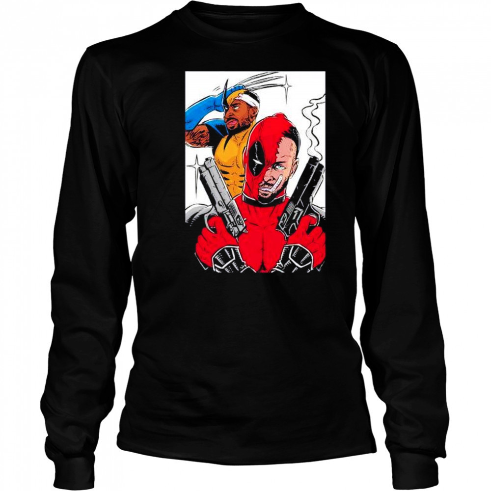 Deadpool and Wolverine Golden State Warriors Gary Payton II and Stephen Curry shirt Long Sleeved