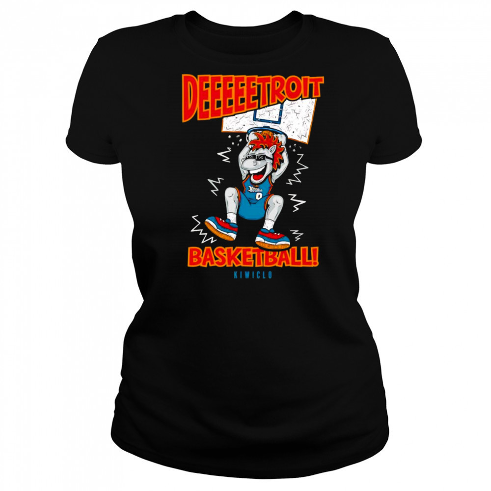 Deeeetroit basketball dunk mascot shirt Women's T-shirt