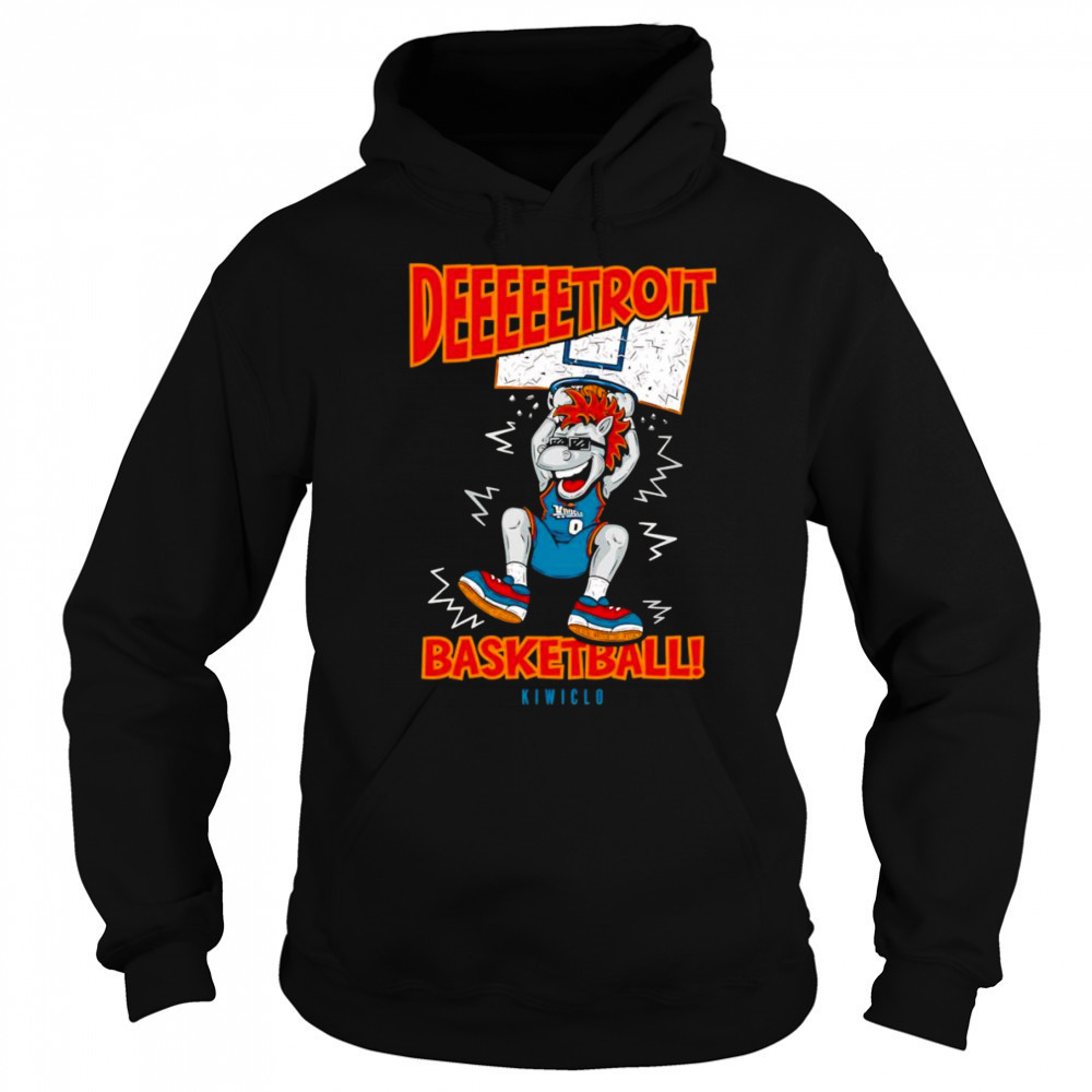 Deeeetroit basketball dunk mascot shirt Hoodie