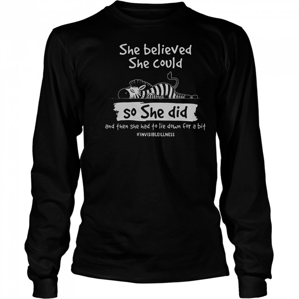 Eds Warrior She Had To Lie Down For A Bit Invisible Illness T-Shirt Long Sleeved