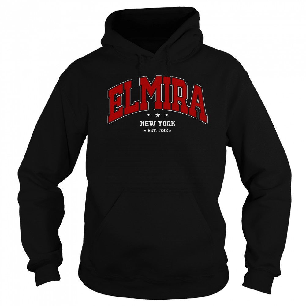 Elmira New York NY Souvenir College T-Shirt Hoodie