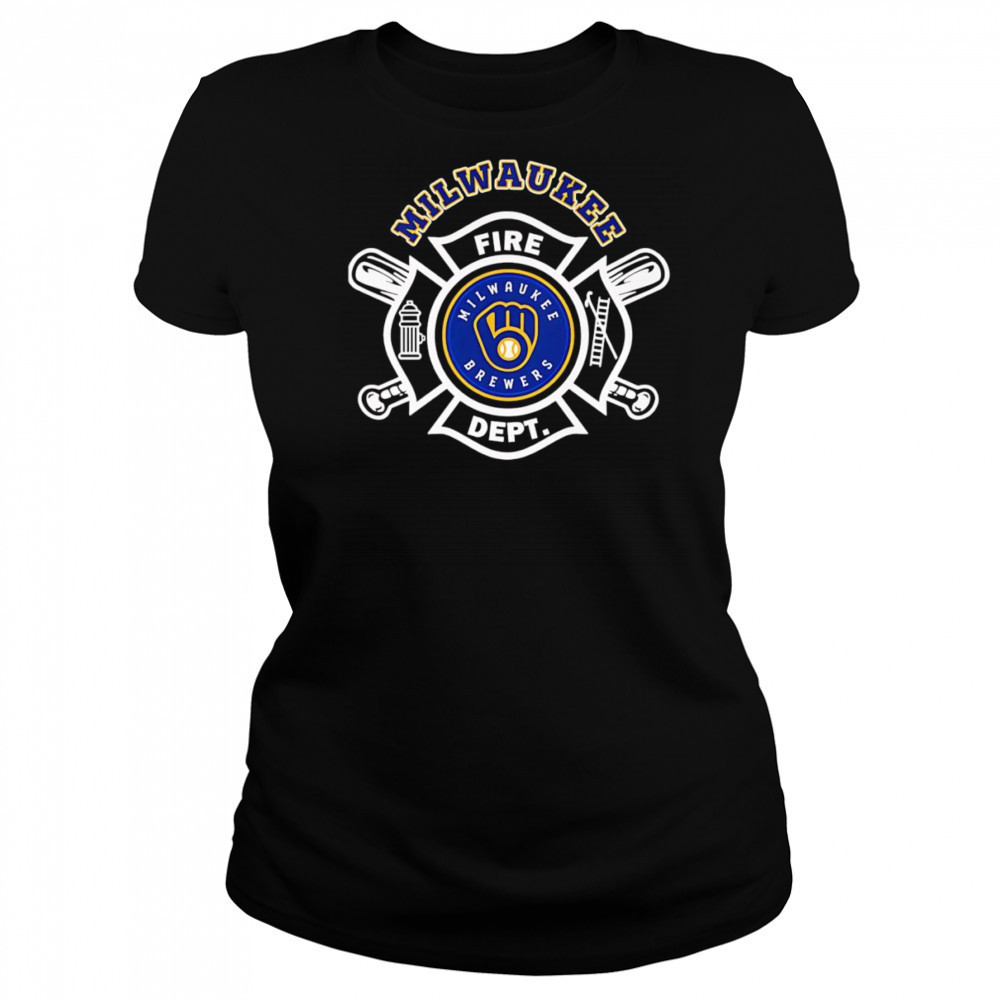 Fire dept Milwaukee Brewers baseball shirt Women's T-shirt