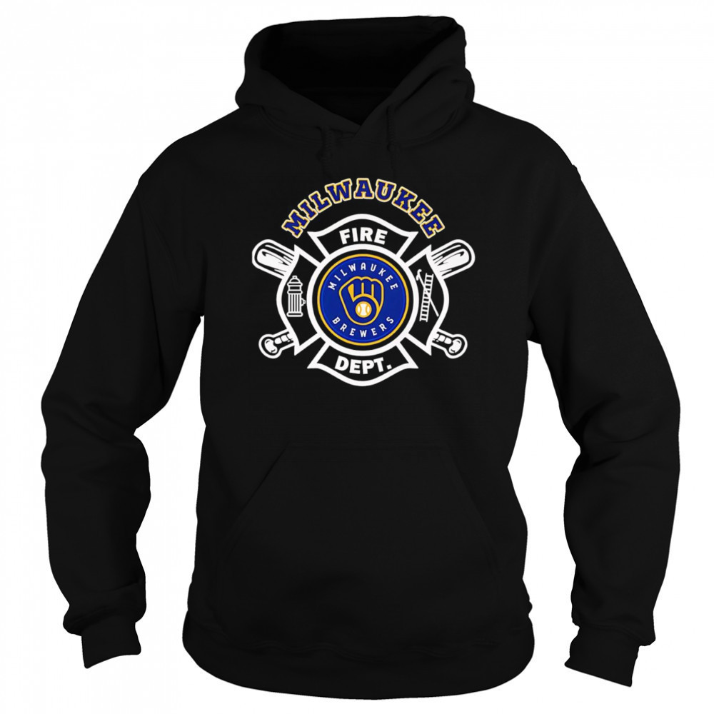 Fire dept Milwaukee Brewers baseball shirt Hoodie