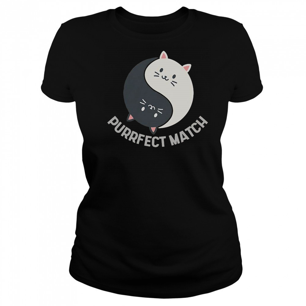 Good Purrfect Match Balance Cats Cute Kawaii Art T-Shirt Women's T-shirt