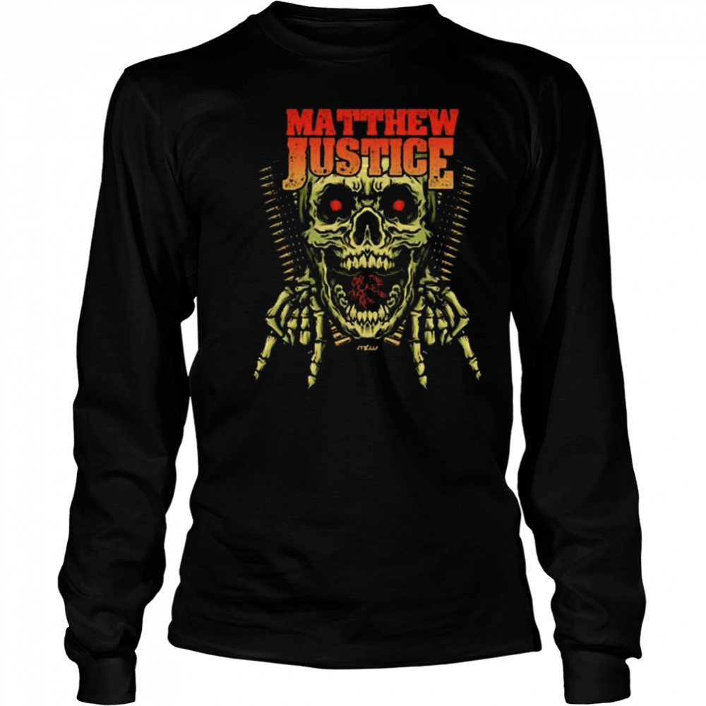 Matthew Justice Skull Ride MLW t-shirt Long Sleeved
