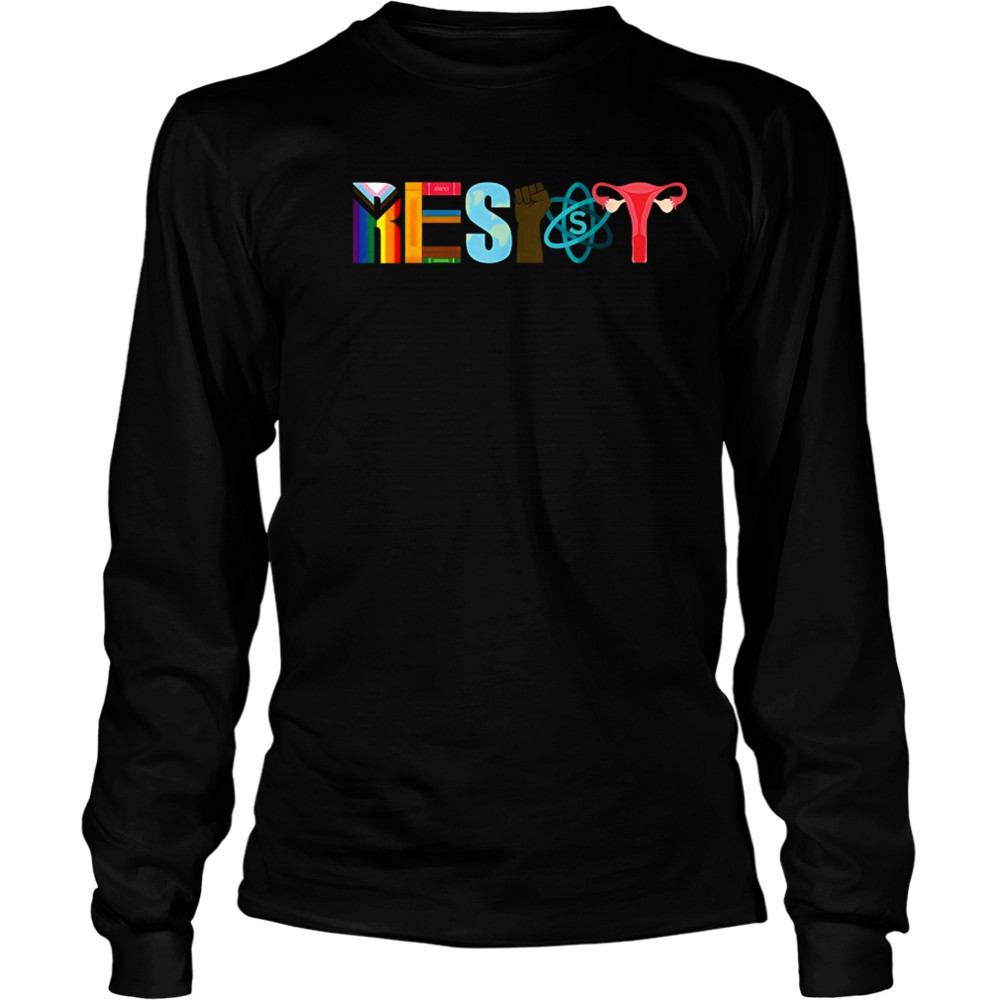 Resist Uterus Pride T-shirt Long Sleeved