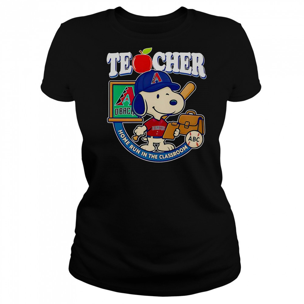 Snoopy Teacher Arizona Diamondbacks Home Run In The Classroom T-Shirt Women's T-shirt