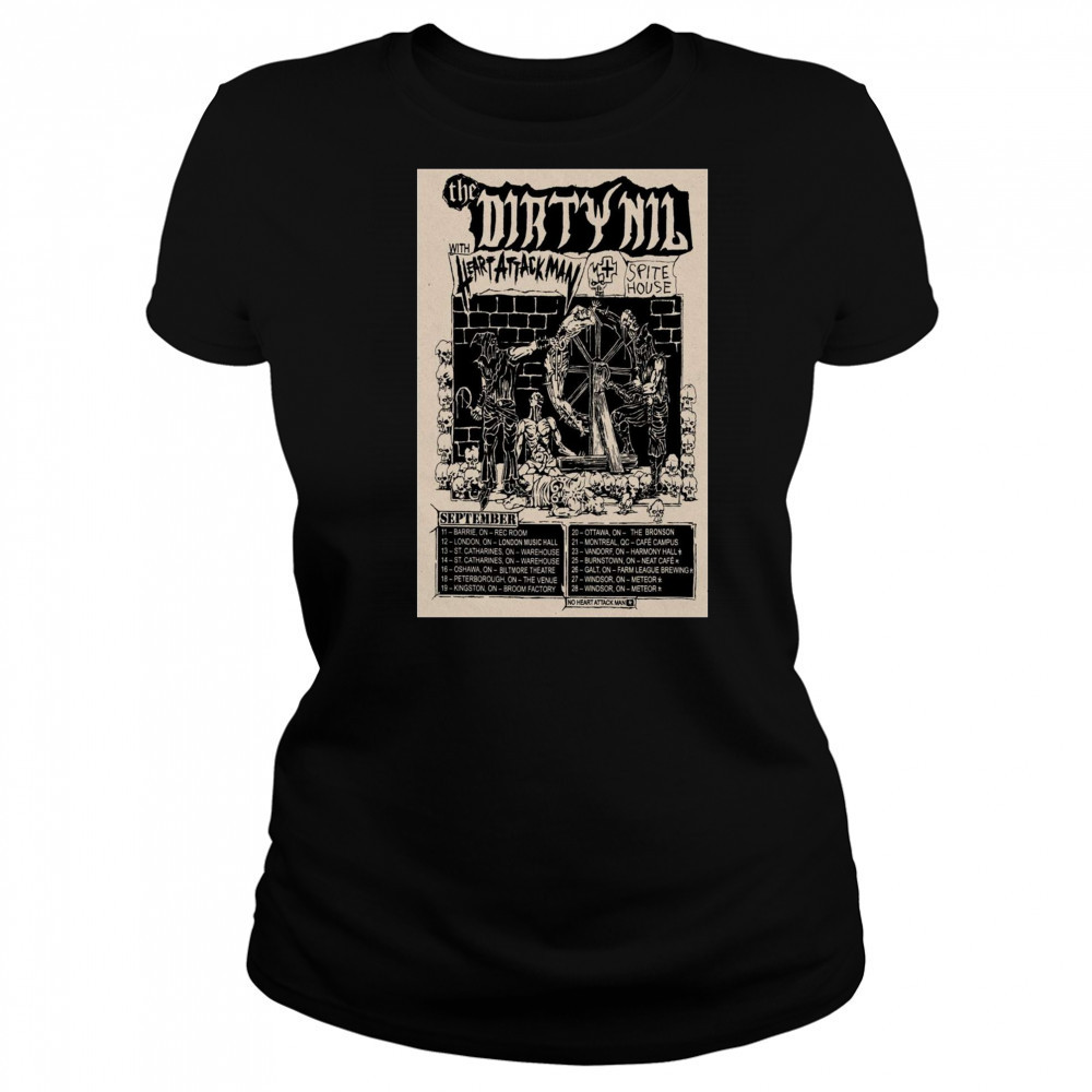 The Dirty Nil September Tour 2025 September 11 Barrie On Rec Room 12 London On London Music Hall t-shirt Women's T-shirt