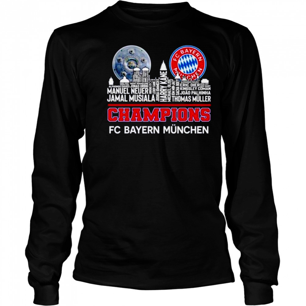 Champions FC Bayern Munchen logo city names shirt Long Sleeved