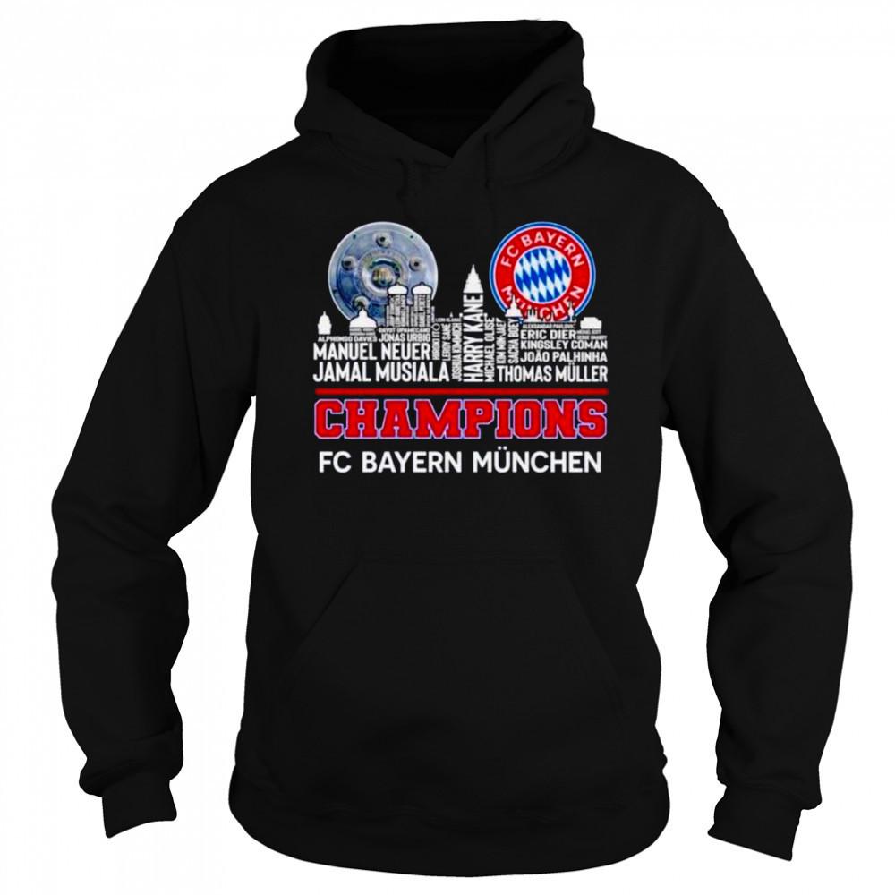 Champions FC Bayern Munchen logo city names shirt Hoodie