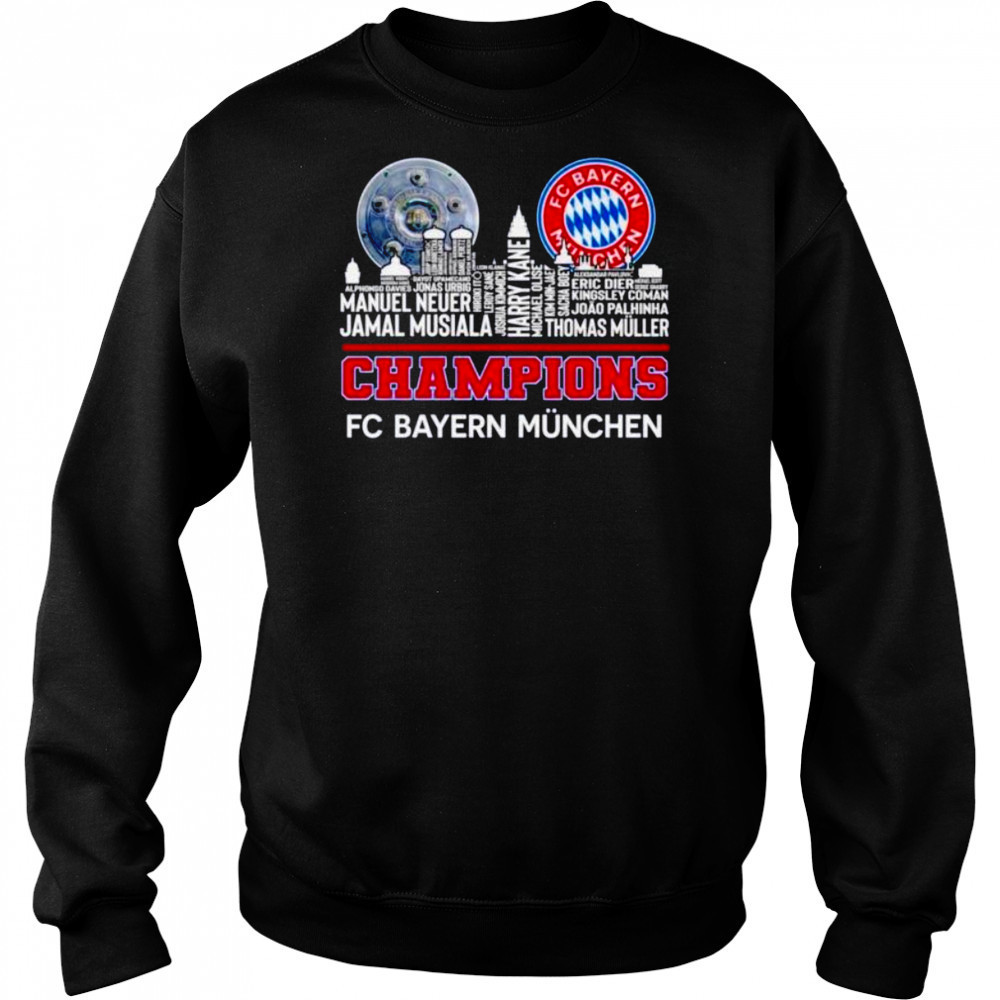 Champions FC Bayern Munchen logo city names shirt Sweatshirt
