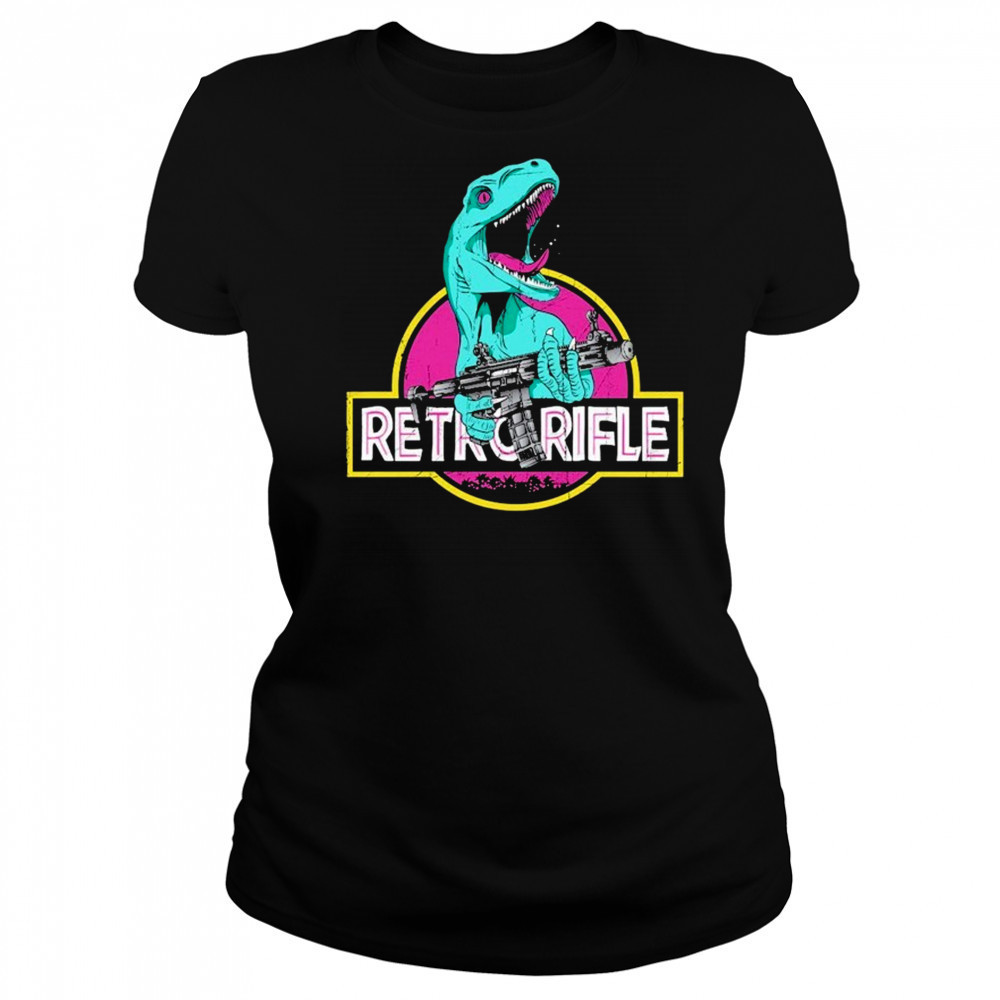 Dinosaur Retro Rifle T-shirt Women's T-shirt