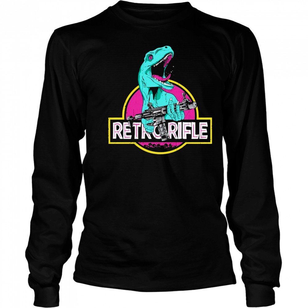 Dinosaur Retro Rifle T-shirt Long Sleeved