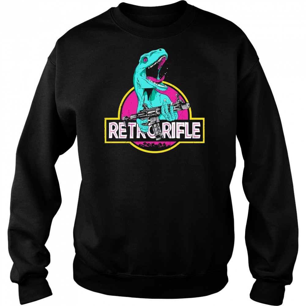 Dinosaur Retro Rifle T-shirt Sweatshirt