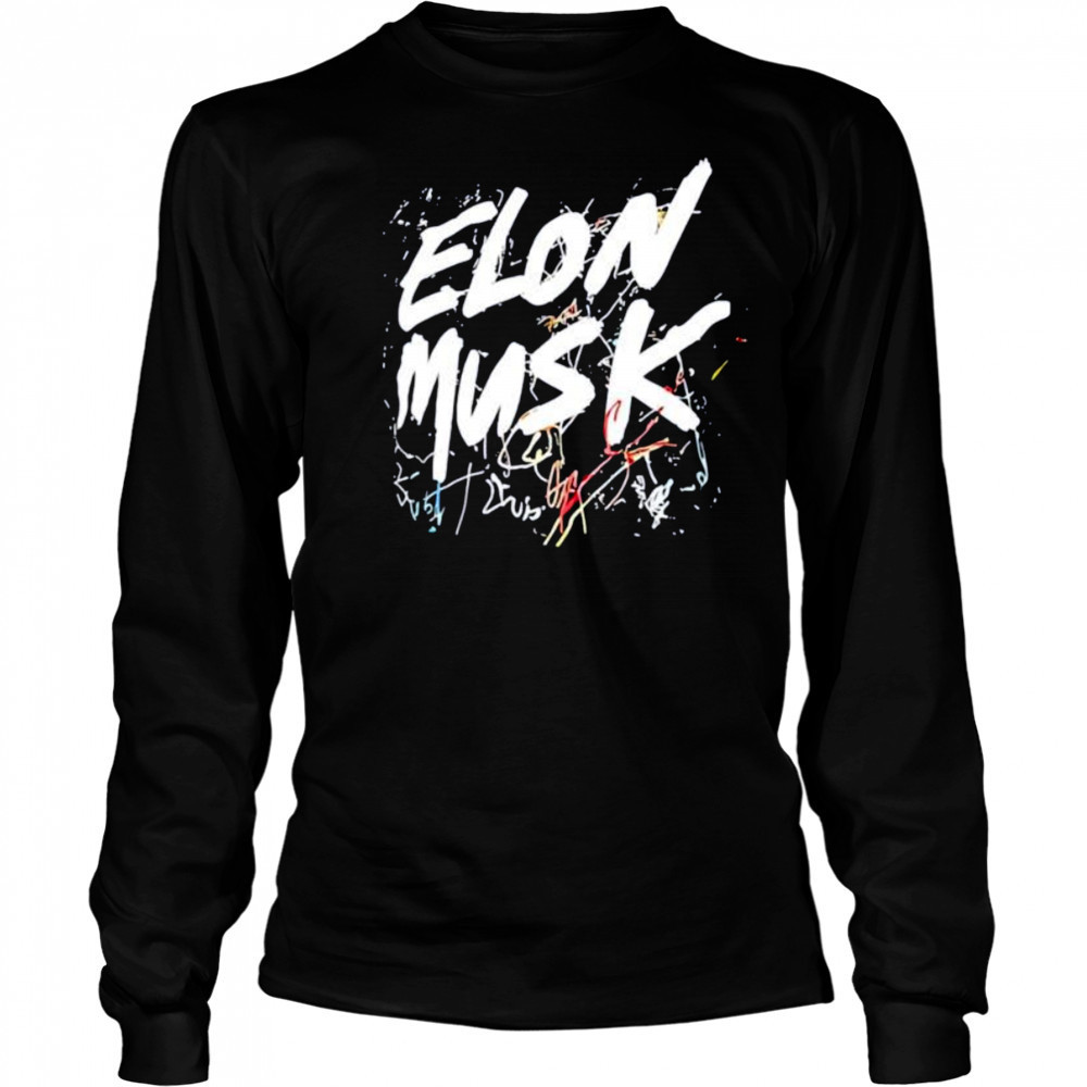 Elon Musk doodle shirt Long Sleeved
