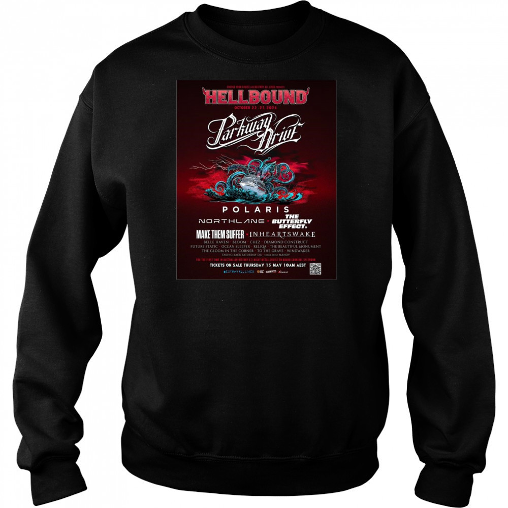 Poster Hellbound Cruise October 22-25 2026 Parkway Drive On Board Carnival Splendor t-shirt Sweatshirt
