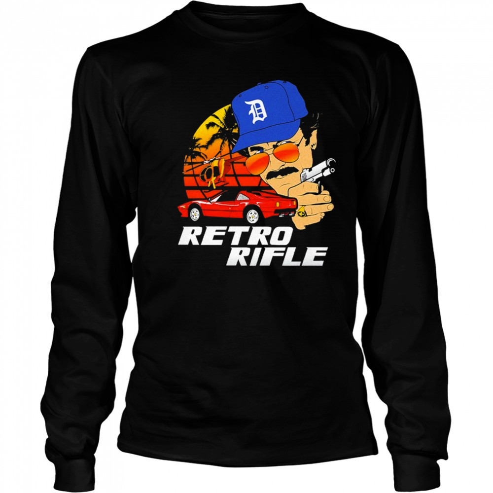 Retro Rifle Magnum PI T-shirt Long Sleeved
