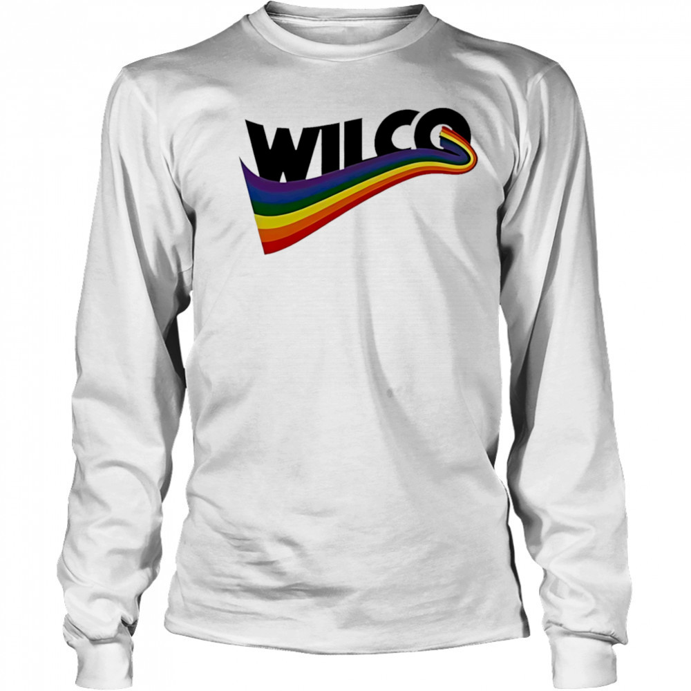 Colorful wilco graphic design shirt Long Sleeved