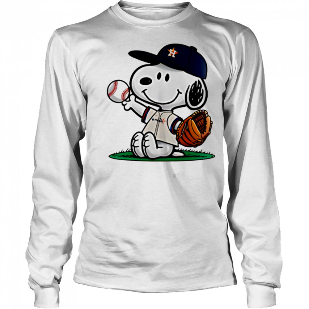 Houston Astros x Peanuts Night 2025 Special Baseball shirt Long Sleeved