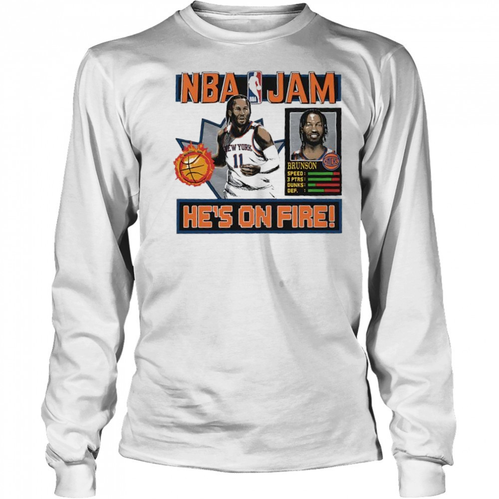 Jalen Brunson New York Knicks NBA Jam shirt Long Sleeved