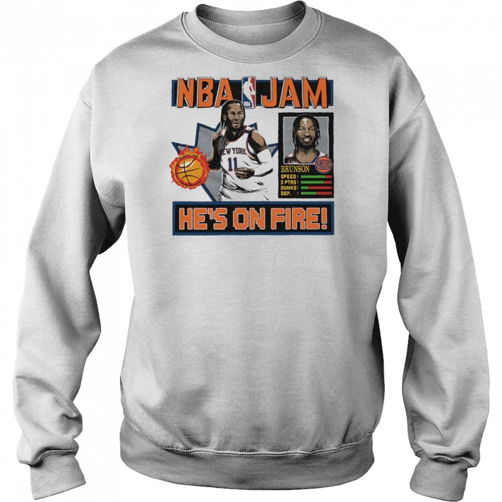 Jalen Brunson New York Knicks NBA Jam shirt Sweatshirt