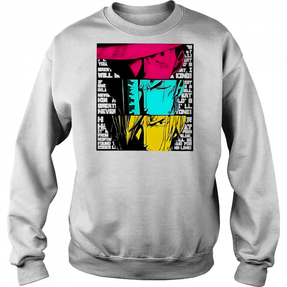 Luffy zoro and sanjI anime crew shirt Sweatshirt