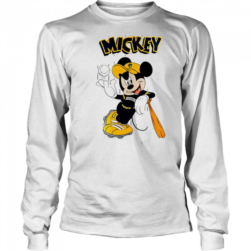 Milwaukee Brewers x Mickey Mouse 2025 Baseball shirt Long Sleeved