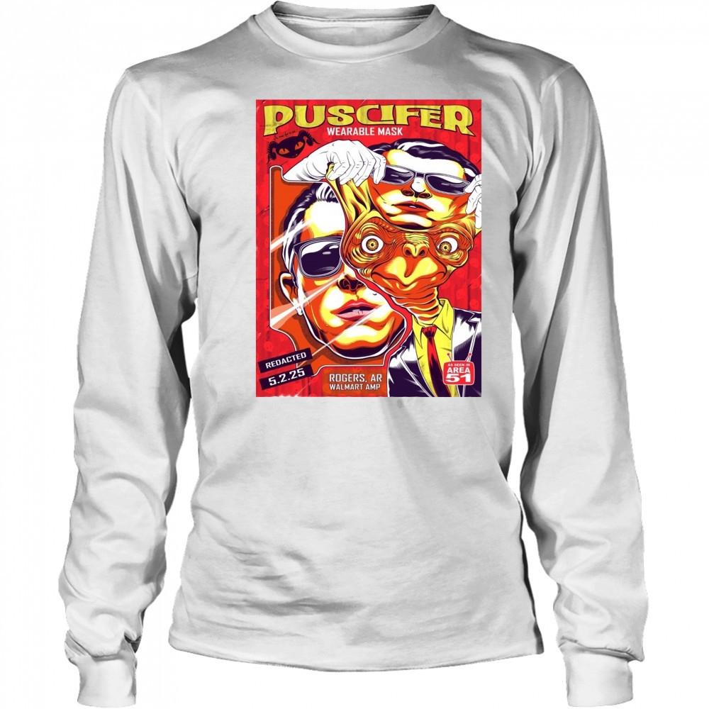 Puscifer Wearable Mask Redacted 5.2.25 Rogers AR Walmart Amp Poster t-shirt Long Sleeved
