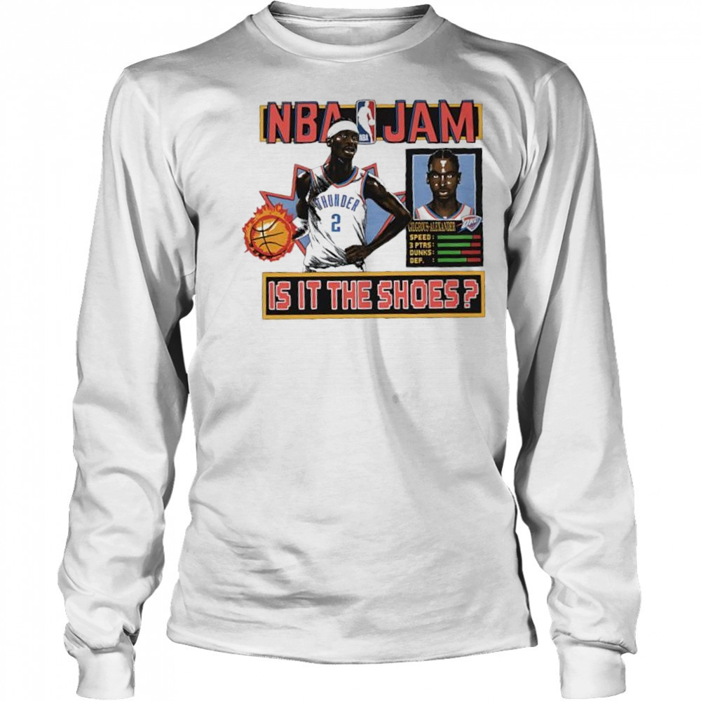 Shai Gilgeous-Alexander Oklahoma City Thunder NBA Jam shirt Long Sleeved