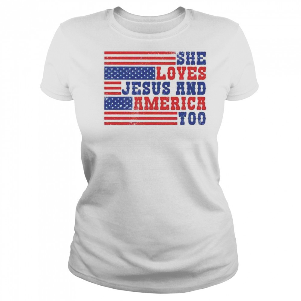 She loves Jesus and America too memorial day shirt Women's T-shirt