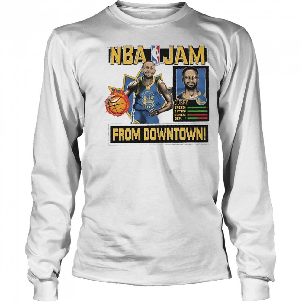 Stephen Curry Golden State Warriors NBA Jam shirt Long Sleeved