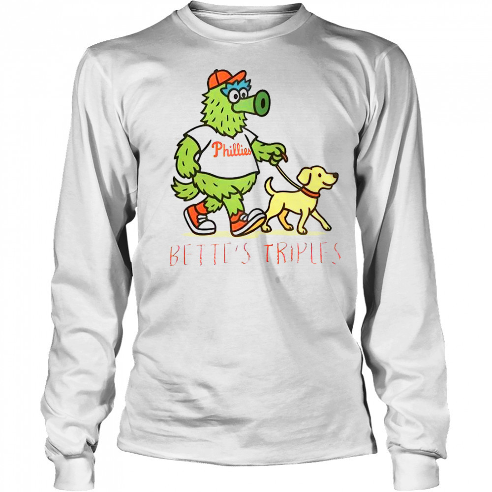 Bette’s Triples Phillie Phanatic Philadelphia Phillies T-Shirt Long Sleeved