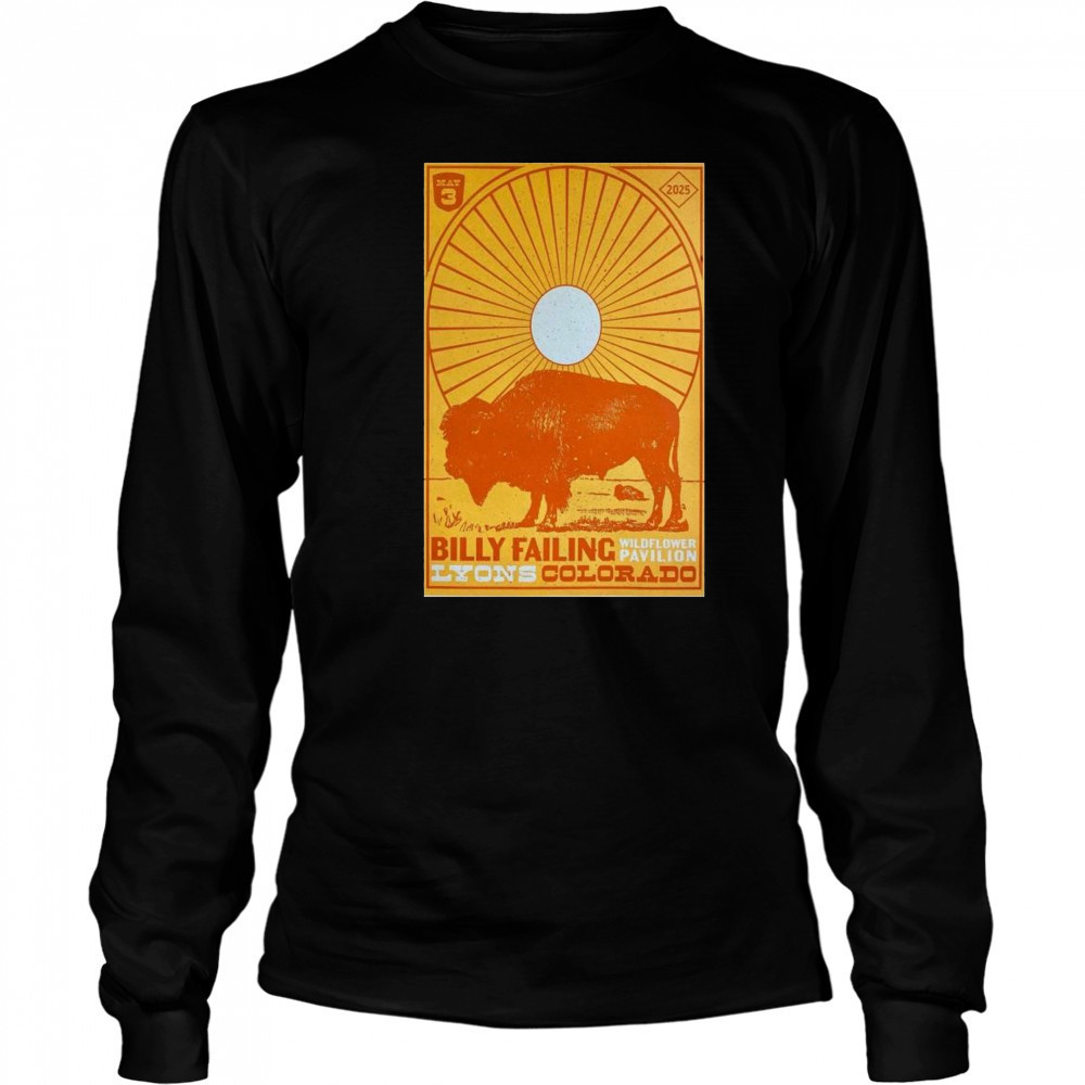 Billy Failing Wildflower Pavilion Lyons CO May 3 2025 Concert t-shirt Long Sleeved