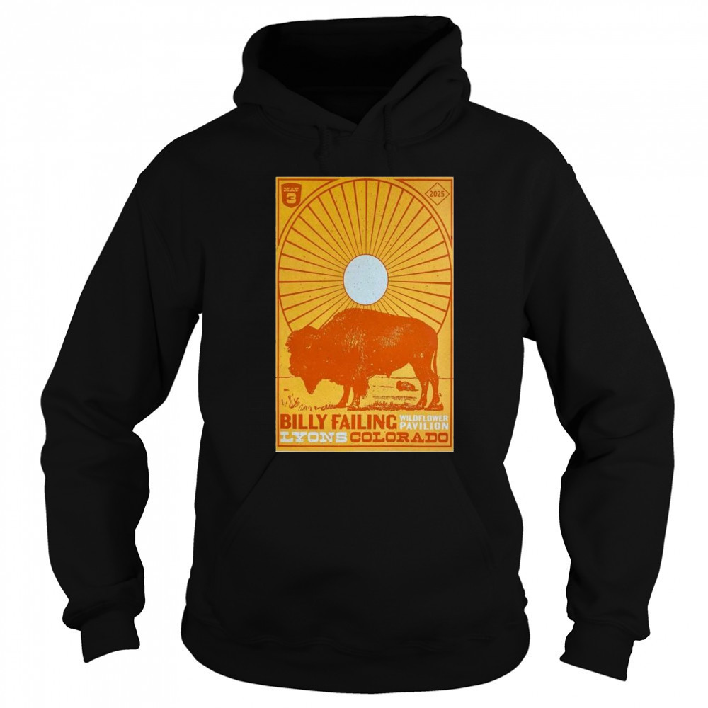 Billy Failing Wildflower Pavilion Lyons CO May 3 2025 Concert t-shirt Hoodie