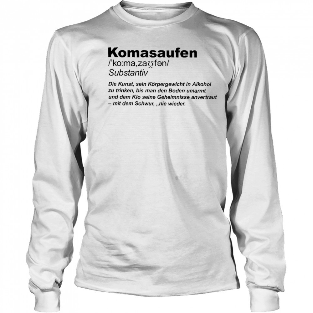 Binge Drinking Definition T-shirt Long Sleeved