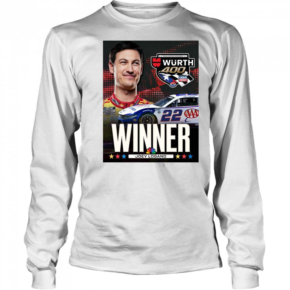 Congratulate Joey Logano Winner NASCAR Cup Series Texas Motor Speedway Wurth 400 t-shirt Long Sleeved