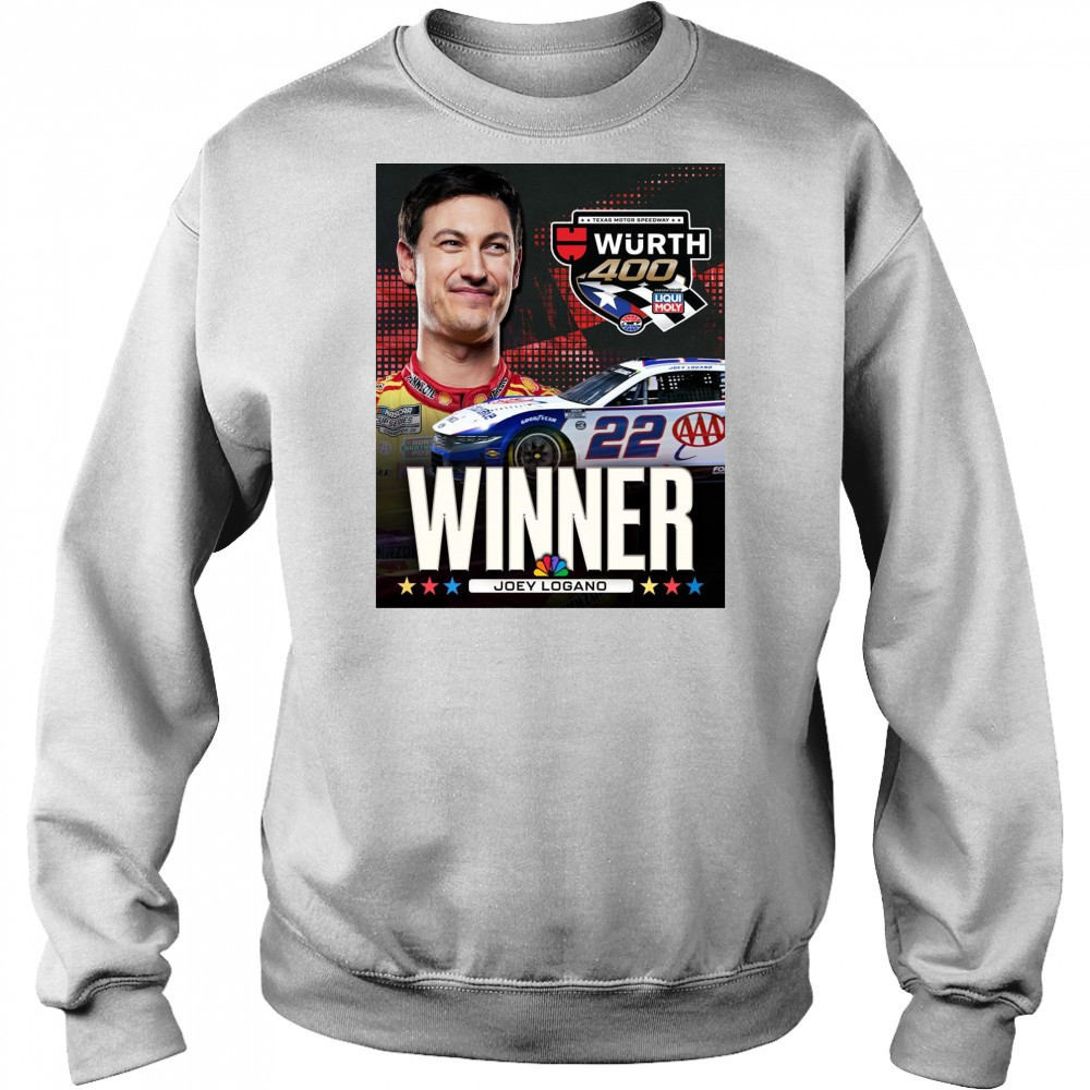 Congratulate Joey Logano Winner NASCAR Cup Series Texas Motor Speedway Wurth 400 t-shirt Sweatshirt