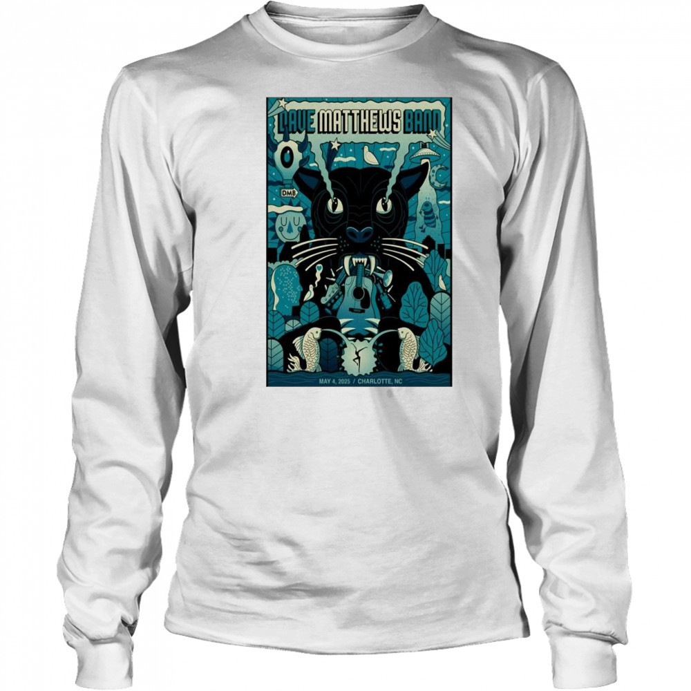 Dave Matthews Band Show May 4 2025 First Ward Park Charlotte NC t-shirt Long Sleeved