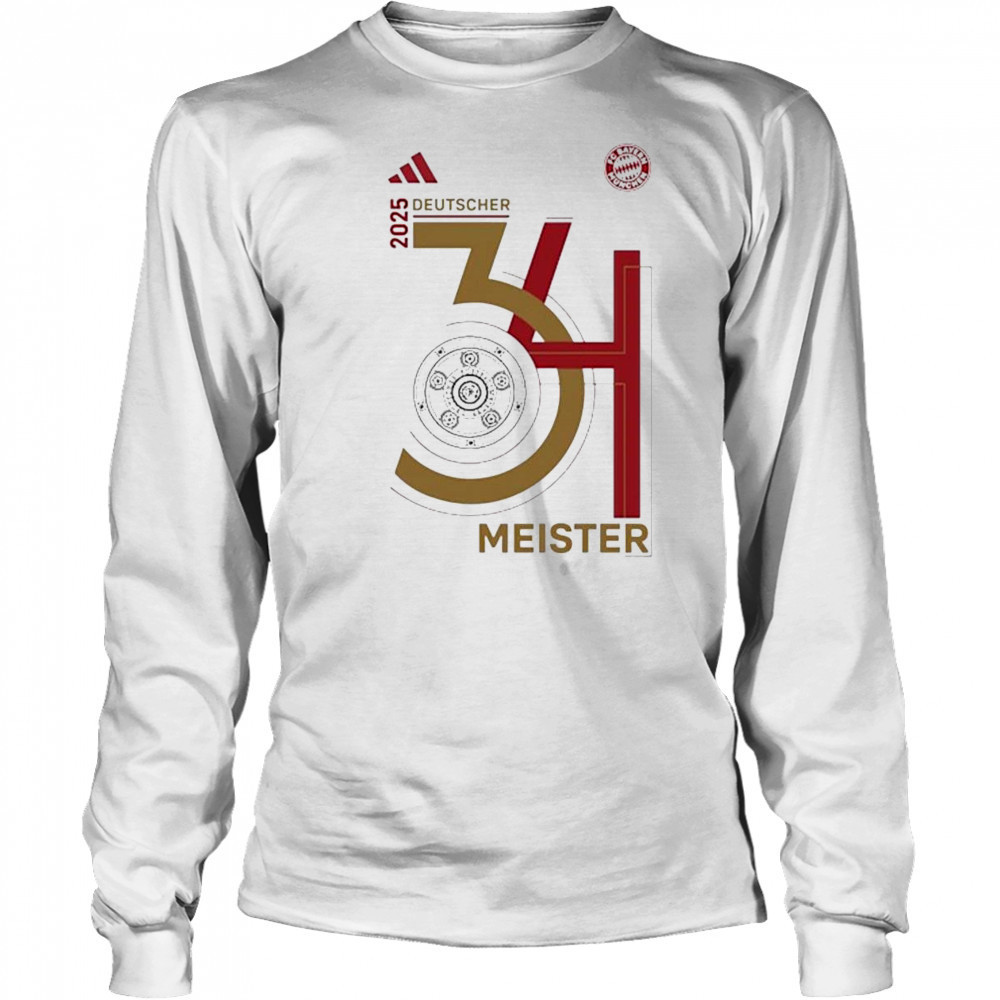 FC Bayern Munich 34 Deutscher Meister 2025 Shirt Long Sleeved