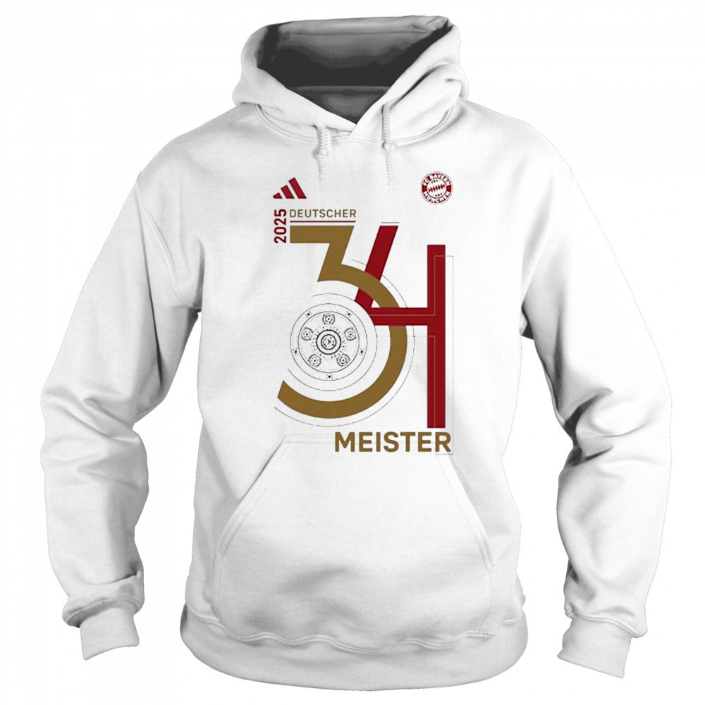 FC Bayern Munich 34 Deutscher Meister 2025 Shirt Hoodie