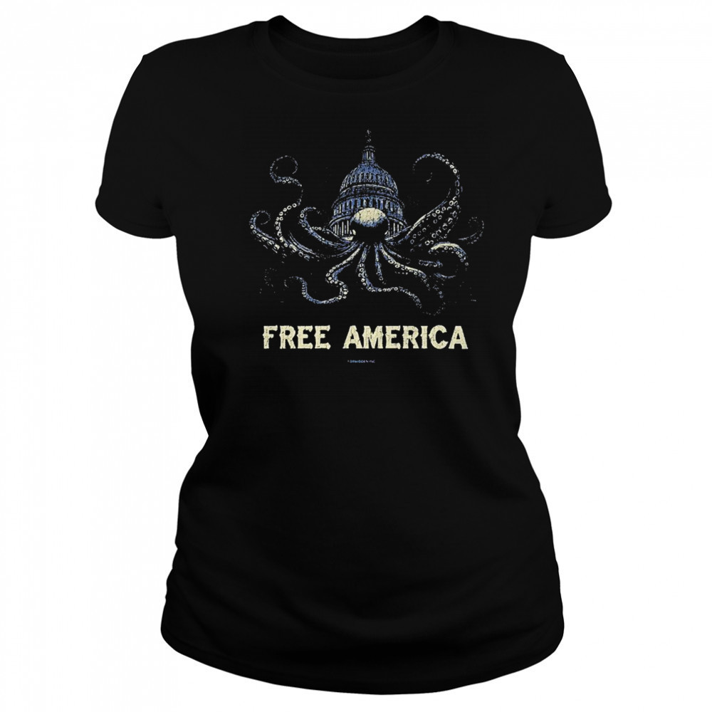 Free America Octopus T-shirt Women's T-shirt