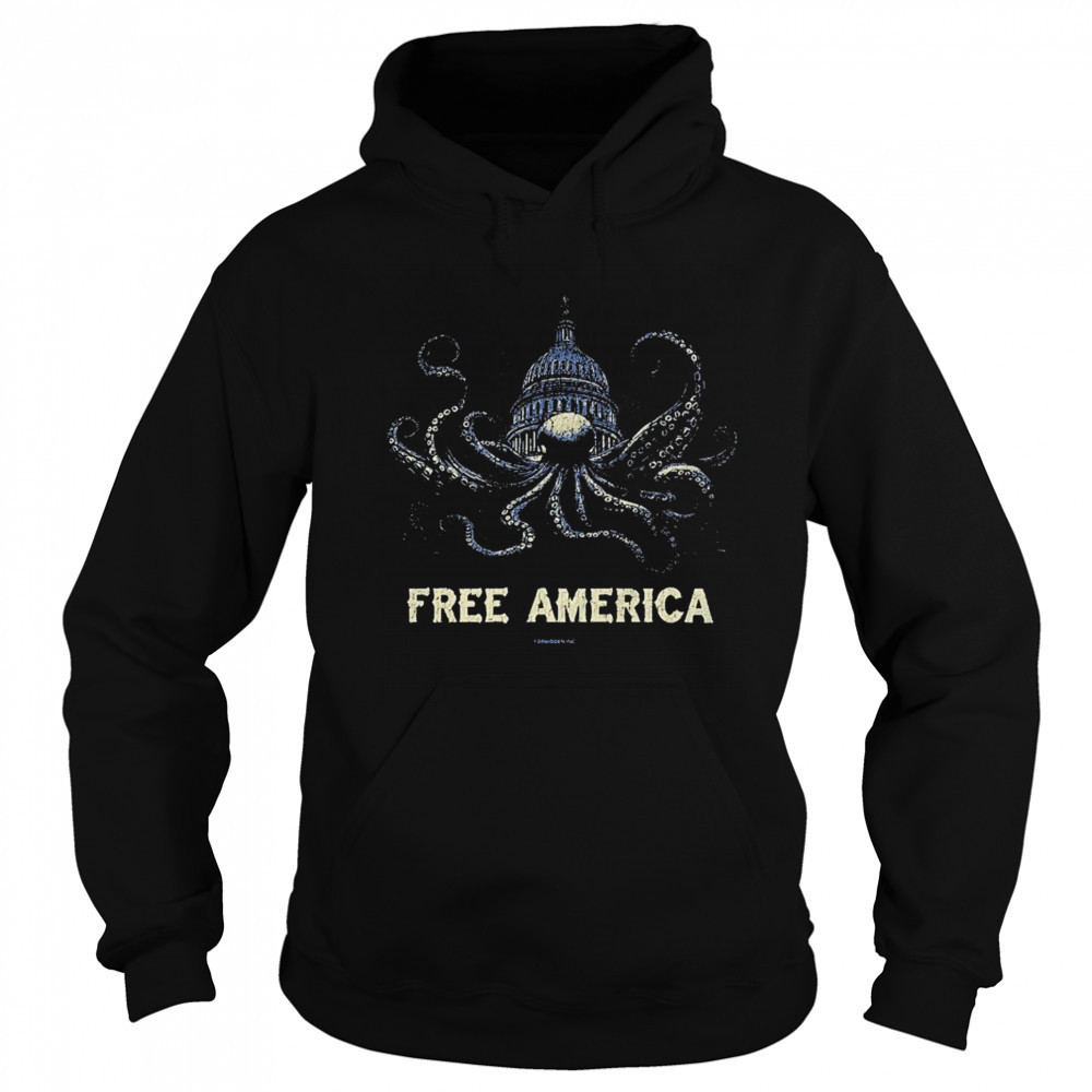 Free America Octopus T-shirt Hoodie