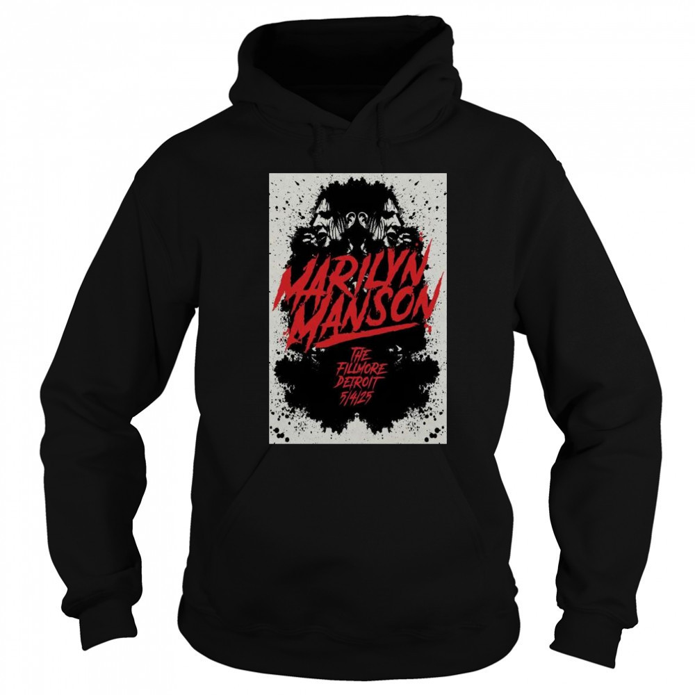 Marilyn Manson Tour May 4 2025 The Fillmore Detroit MI t-shirt Hoodie