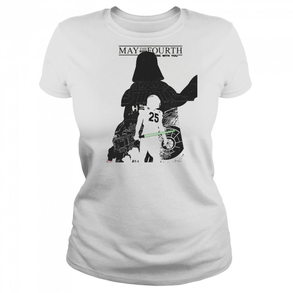 May the Fourth Be With You Star Wars Day with Mississippi State Football 2025 t-shirt Women's T-shirt